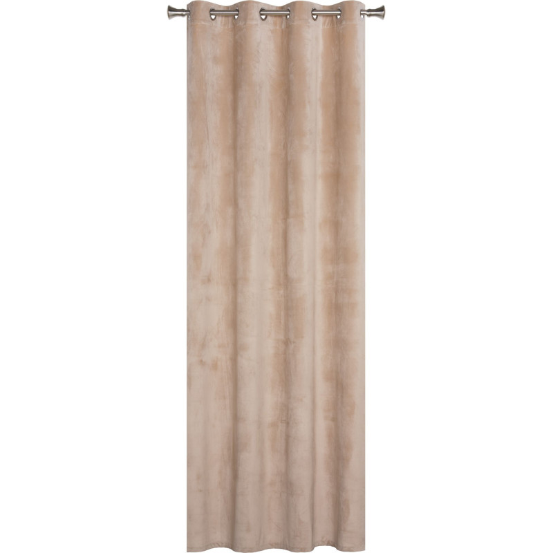 Zasłona z kółkami VELVET 140x260 cm, kolor beżowy - 5908262469601
