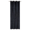 Zasłona z kółkami VELVET 140x260 cm, kol. czarny - 5903754801549