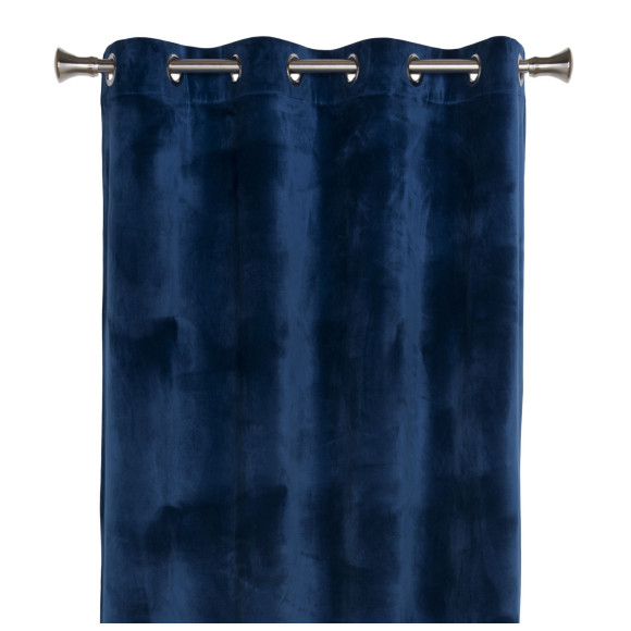 Zasłona z kółkami VELVET 140x260cm, kolor granatowy - 5908262469618