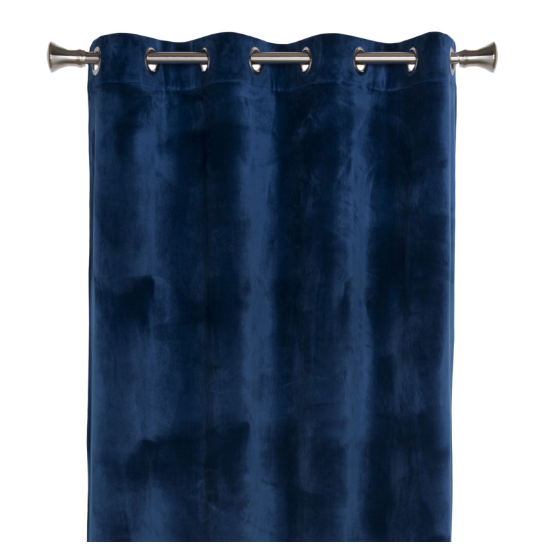 Zasłona z kółkami VELVET 140x260cm, kolor granatowy - 5908262469618