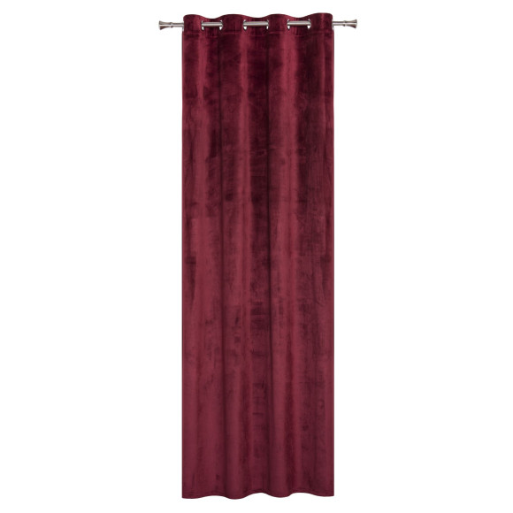 Zasłona z kółkami VELVET 140x260 rubinowy - 5908262455420