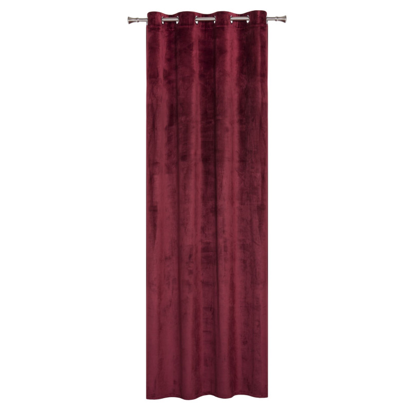 Zasłona z kółkami VELVET 140x260 rubinowy - 5908262455420