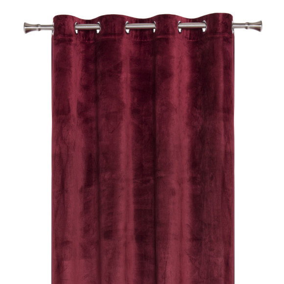 Zasłona z kółkami VELVET 140x260 rubinowy - 5908262455420