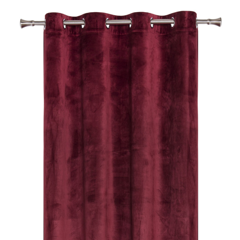 Zasłona z kółkami VELVET 140x260 rubinowy - 5908262455420