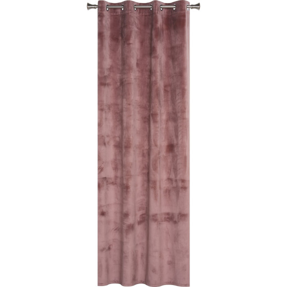 Zasłona z kółkami VELVET 140x260 cm, kolor wrzosowy - 5908262480743