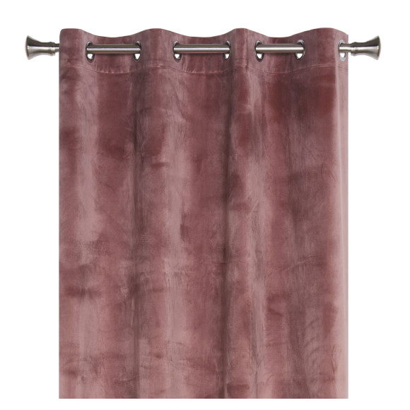 Zasłona z kółkami VELVET 140x260 cm, kolor wrzosowy - 5908262480743