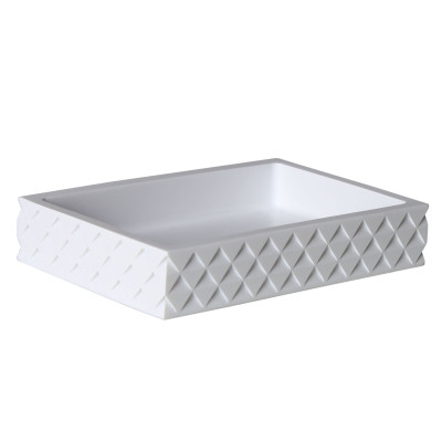 Mydelniczka ARMO, 12,5x8,5x2,5 cm, kol. biały - 5903754819032