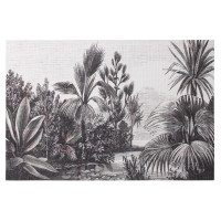 Podkładka ELCHE czarno-biała palmy liście bananowca 45x30cm - 5903754820427