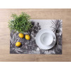 Podkładka ELCHE czarno-biała palmy liście bananowca 45x30cm - 5903754820427