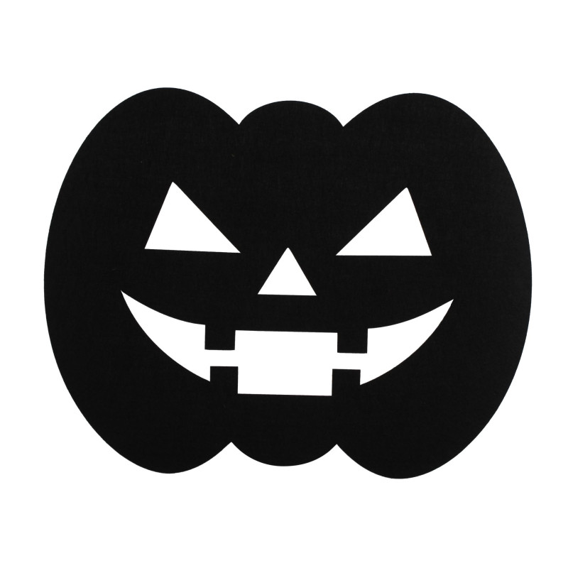 Halloween podkładka dynia czarna filc 30 x 38 cm - 5903754814228