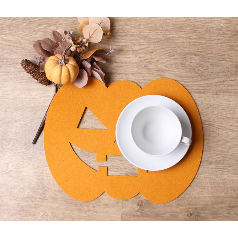 Halloween podkładka dynia pomarańcz filc 30x38 cm - 5903754814211