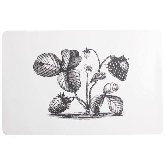 Podkładka FRAISE pąki truskawka 43,5x28cm,kol.biało-czarny - 5903754826399