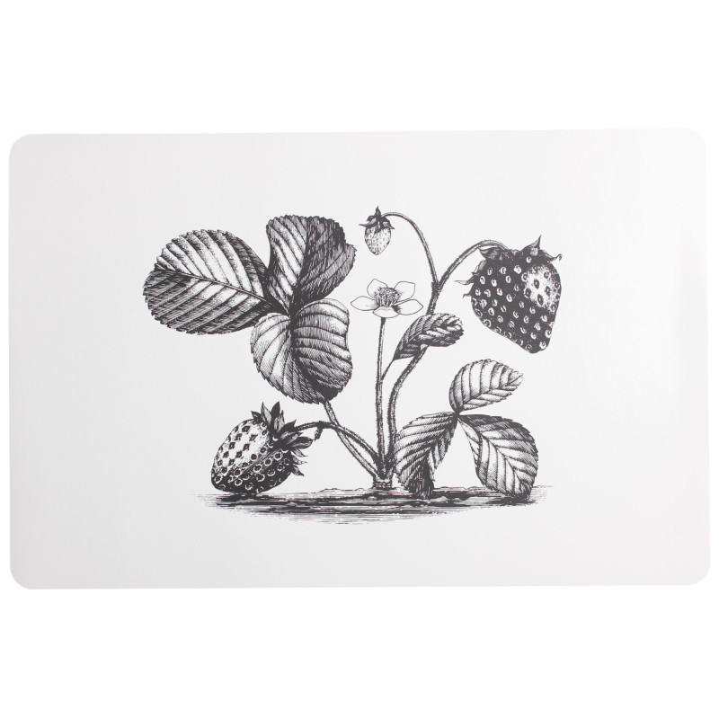 Podkładka FRAISE pąki truskawka 43,5x28cm,kol.biało-czarny - 5903754826399