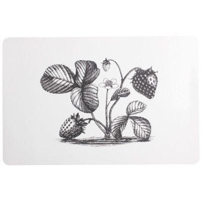 Podkładka FRAISE pąki truskawka 43,5x28cm,kol.biało-czarny - 5903754826399