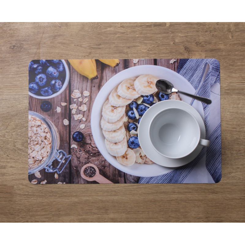 Podkładka mata na stół Avena PP banan borówki 43,5x28 cm - 5903754828935