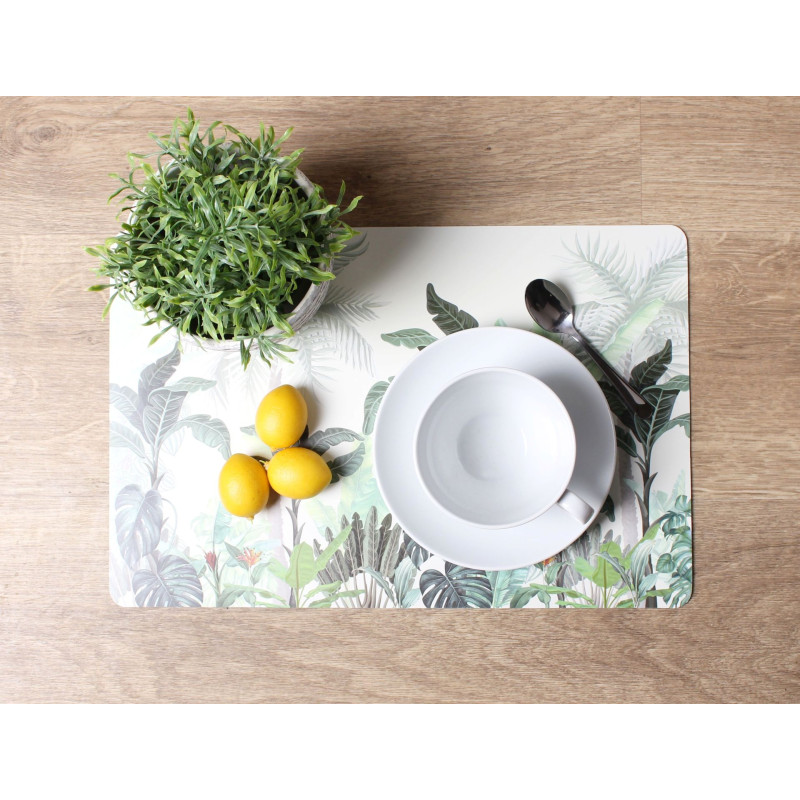 Podkładka BALI kolor zielony liście 43,5x28 cm - 5903754816765