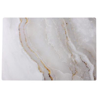 Podkładka PAMESA wzór marmur biała, złota 43,5x28 cm - 5903754819704