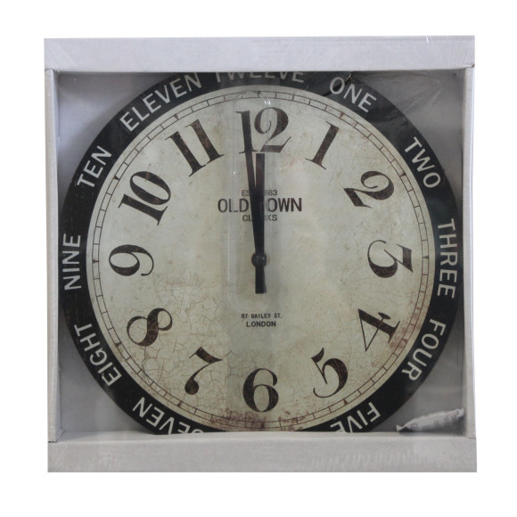 Zegar ścienny BAILEY średnica 30x4cm cichy mechanizm - 5903754825446