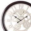 Zegar ścienny BRUNN 59x5 cm cichy mechanizm zębatki brąz beż - 5903754825392