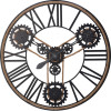 zegar ścienny DELION śr.78x4 cm cichy mechanizm sznur metal cyfry rzymskie - 5903754816925