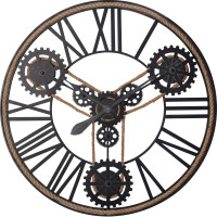 zegar ścienny DELION śr.78x4 cm cichy mechanizm sznur metal cyfry rzymskie - 5903754816925