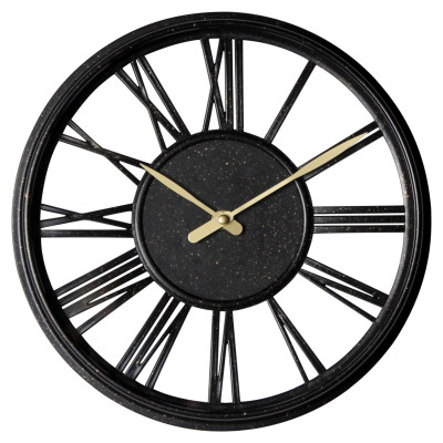 Zegar ścienny Erato śr. 30 cm czarny - 5903754817007