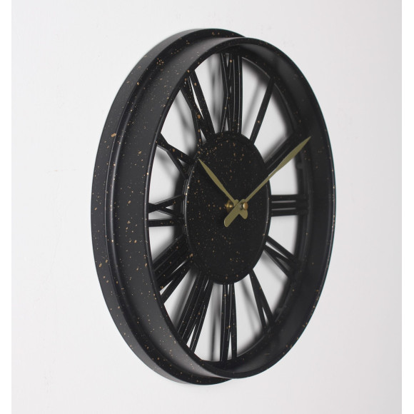 Zegar ścienny Erato śr. 30 cm czarny - 5903754817007