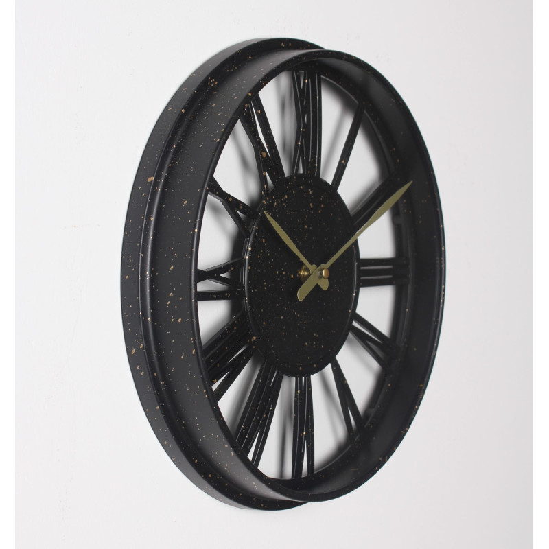 Zegar ścienny Erato śr. 30 cm czarny - 5903754817007