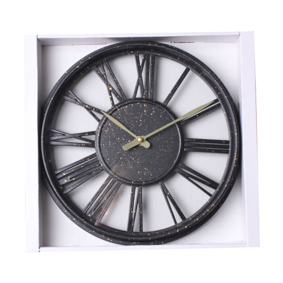 Zegar ścienny Erato śr. 30 cm czarny - 5903754817007