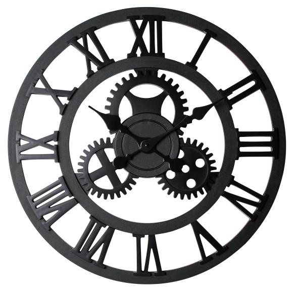 Zegar ścienny Nero śr. 58 cm czarny - 5908262443441