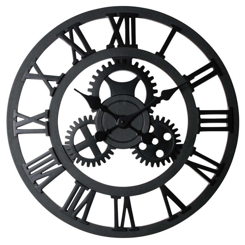 Zegar ścienny Nero śr. 58 cm czarny - 5908262443441