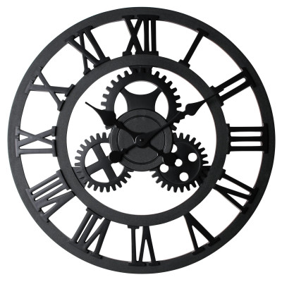 Zegar ścienny Nero śr. 58 cm czarny - 5908262443441