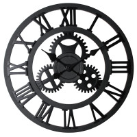 Zegar ścienny Nero śr. 58 cm czarny - 5908262443441