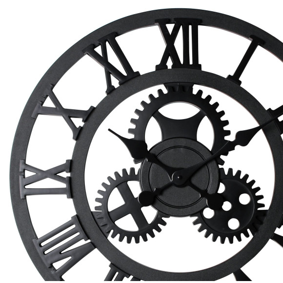 Zegar ścienny Nero śr. 58 cm czarny - 5908262443441