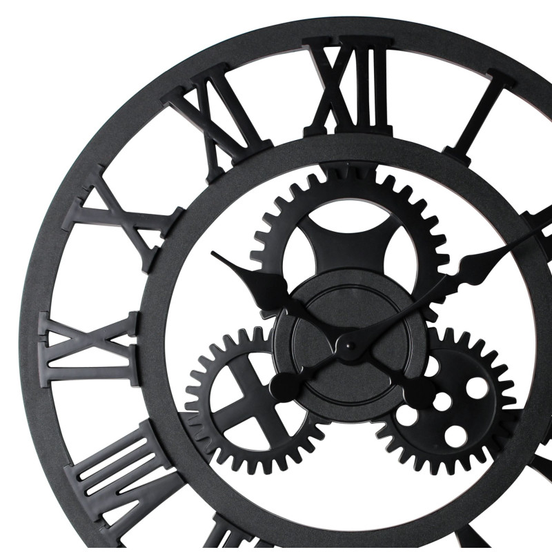 Zegar ścienny Nero śr. 58 cm czarny - 5908262443441