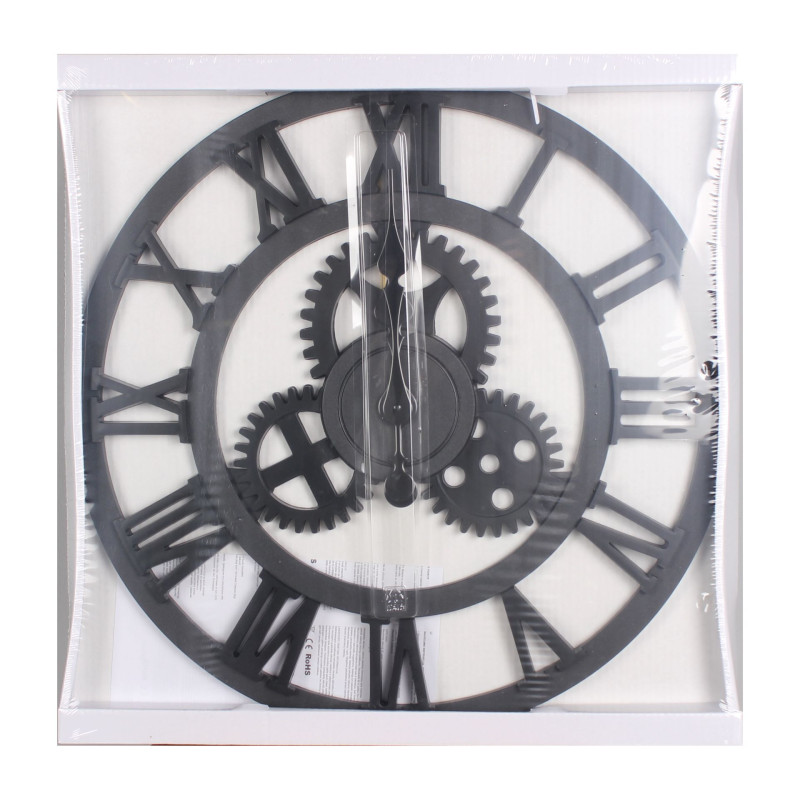 Zegar ścienny Nero śr. 58 cm czarny - 5908262443441