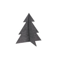 Choinka stojąca filcowa Pine antracyt 14 x 15 cm - 5903754814723
