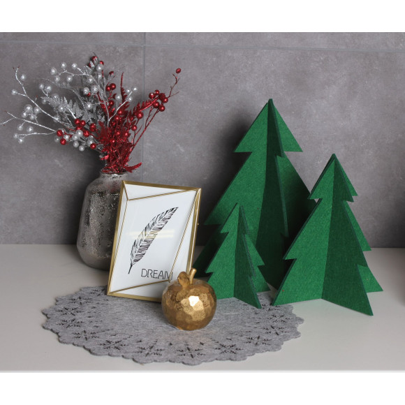 Choinka stojąca filcowa Pine zielona 22 x 23 cm - 5903754814747