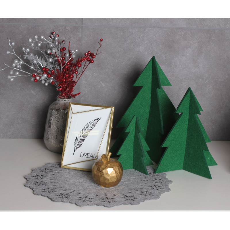 Choinka stojąca filcowa Pine zielona 22 x 23 cm - 5903754814747