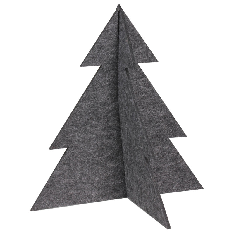 Choinka stojąca filcowa Pine antracyt 29 x 30 cm - 5903754814785
