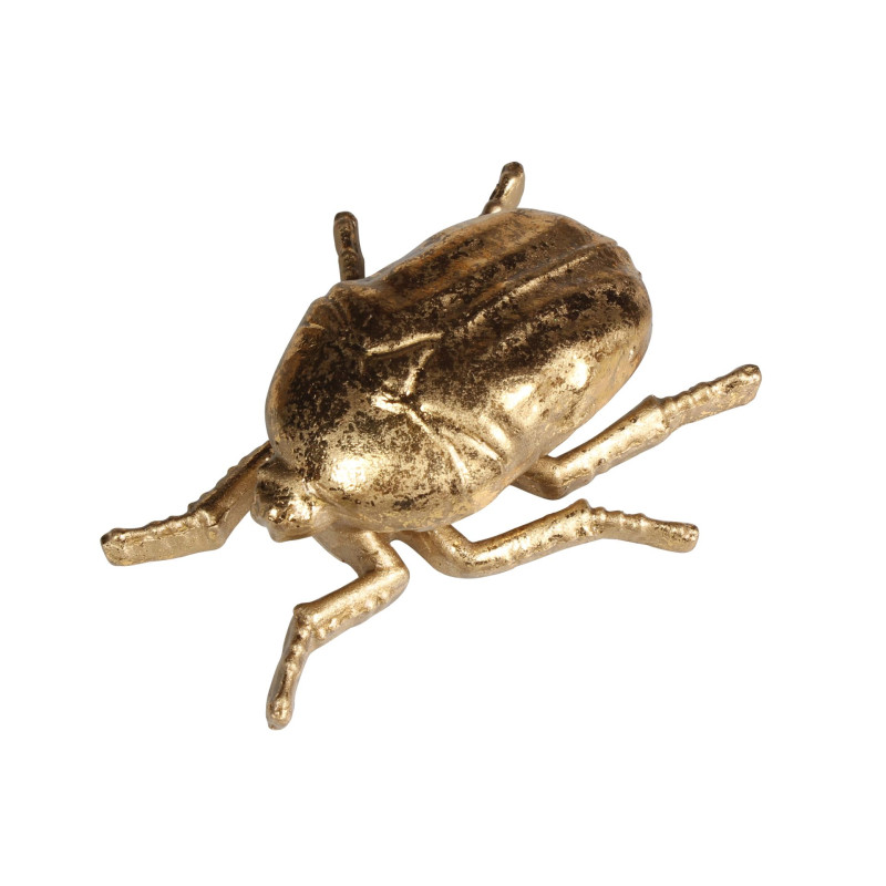 Dekoracja BEETLE, chrząszcz 10x9x3,5cm, polyresin, kol.złoty - 5903754815157