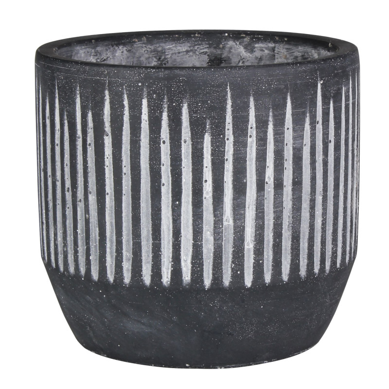 Doniczka osłonka Finn beton 21 cm antracyt - 5903754806940