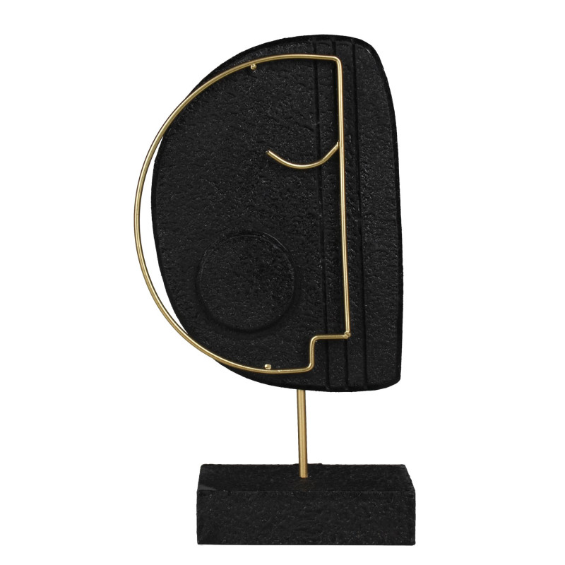 Dekoracja stojąca DORA, 13x6x23,5cm kol.czarno-złota - 5903754813917