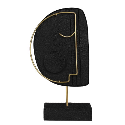 Dekoracja stojąca DORA, 13x6x23,5cm kol.czarno-złota - 5903754813917
