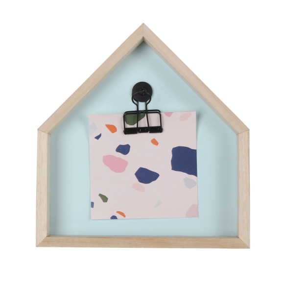 Ramka domek drewniana Hydda 18x19 cm miętowa - 5903754803871