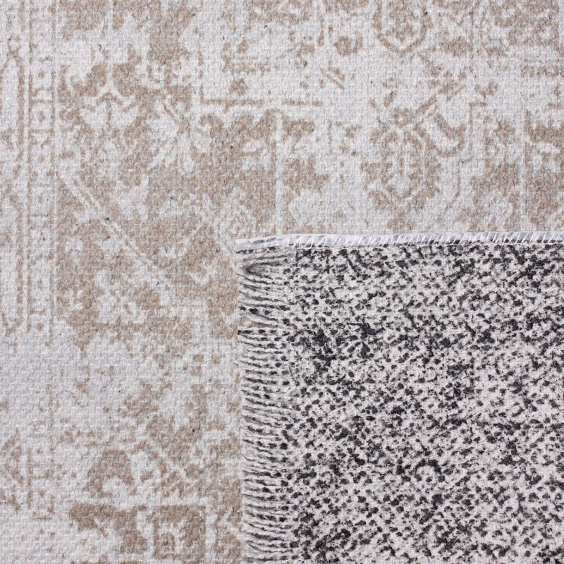 Dywan drukowany VILA natura 50x80cm, szaro-beżowy bawełna - 5903754830358