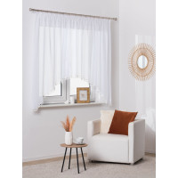 Firana z taś/frędzlami ARLO 290/160 cm, kol. biały - 5903754813825