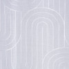 Firana z kółkami BEND 140x260 cm, kol. biały geometryczne łuki - 5903754819728