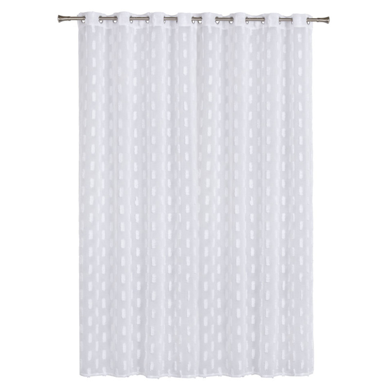 Firana Cloud biała zdobienie kółka 290x260 cm biała - 5903754810206