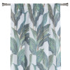 Firana z taśmą marszczącą Moku biała 140x260 cm liście - 5903754826979